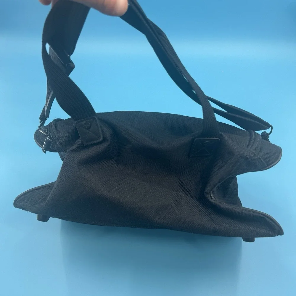 Ascot Black Nylon Duffle Bag Carry On Travel Gym Overnight Bag